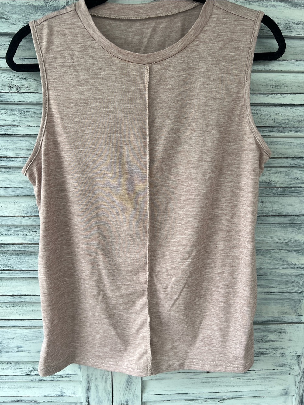SHEIN Neutral Taupe Sleeveless Crewneck Tank Size L